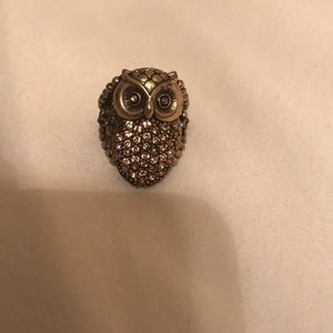 Fossil owl ring